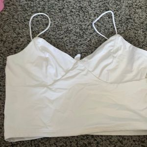 white crop top
